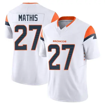 Youth Denver Broncos Damarri Mathis White Limited Vapor F.U.S.E. Jersey By Nike