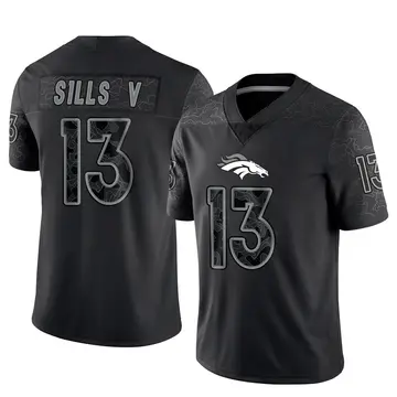 Youth Denver Broncos David Sills V Black Limited Reflective Jersey By Nike