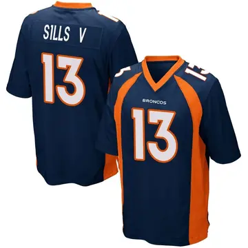 Youth Denver Broncos David Sills V Navy Blue Game Alternate Jersey By Nike