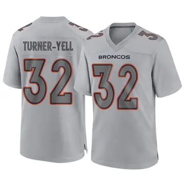 Youth Denver Broncos Delarrin Turner-Yell Gray Game Atmosphere Fashion Jersey By Nike