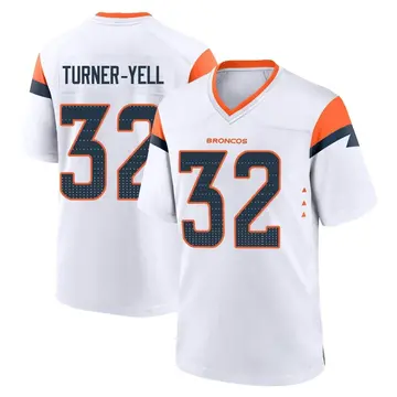 Youth Denver Broncos Delarrin Turner-Yell White Game 2nd Jersey By Nike