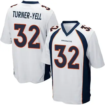 Youth Denver Broncos Delarrin Turner-Yell White Game Jersey By Nike