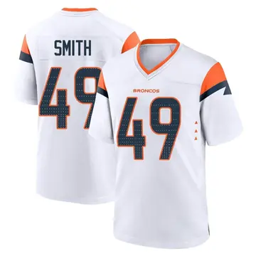 Youth Denver Broncos Dennis Smith White Game 2nd Jersey By Nike