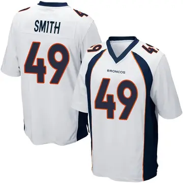 Youth Denver Broncos Dennis Smith White Game Jersey By Nike