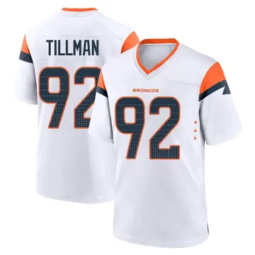 Youth Denver Broncos Dondrea Tillman White Game 2nd Jersey By Nike