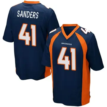 Youth Denver Broncos Drew Sanders Navy Blue Game Alternate Jersey By Nike