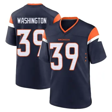 Youth Denver Broncos Dwayne Washington Navy Game Alternate Jersey By Nike