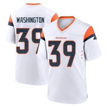 Youth Denver Broncos Dwayne Washington White Game 2nd Jersey By Nike