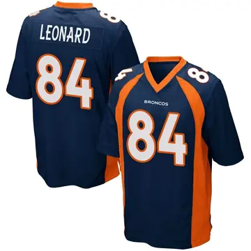 Youth Denver Broncos Dylan Leonard Navy Blue Game Alternate Jersey By Nike