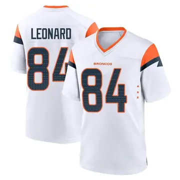 Youth Denver Broncos Dylan Leonard White Game 2nd Jersey By Nike