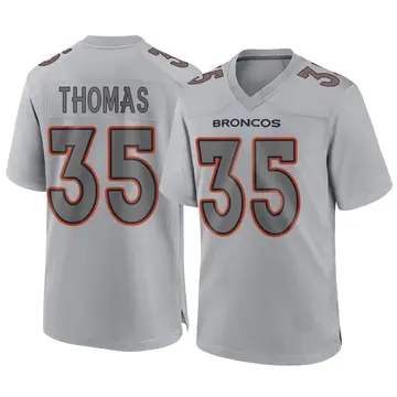 Youth Denver Broncos Dymonte Thomas Gray Game Atmosphere Fashion Jersey By Nike