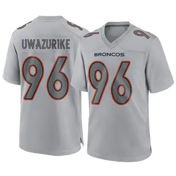 Youth Denver Broncos Eyioma Uwazurike Gray Game Atmosphere Fashion Jersey By Nike