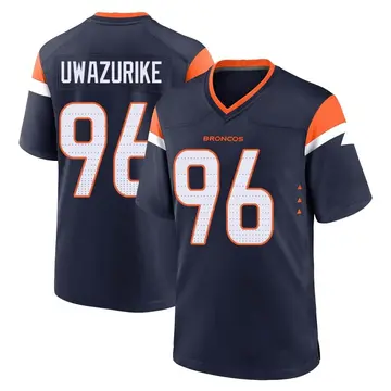 Youth Denver Broncos Eyioma Uwazurike Navy Game Alternate Jersey By Nike