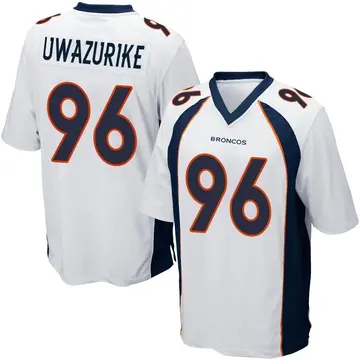 Youth Denver Broncos Eyioma Uwazurike White Game Jersey By Nike