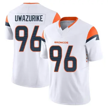 Youth Denver Broncos Eyioma Uwazurike White Limited Vapor F.U.S.E. Jersey By Nike