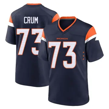 Youth Denver Broncos Frank Crum Navy Game Alternate Jersey By Nike