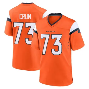 Youth Denver Broncos Frank Crum Orange Game Jersey By Nike