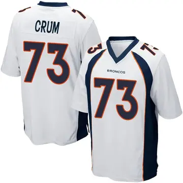 Youth Denver Broncos Frank Crum White Game Jersey By Nike