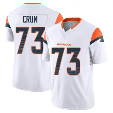 Youth Denver Broncos Frank Crum White Limited Vapor F.U.S.E. Jersey By Nike