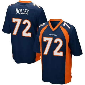 Youth Denver Broncos Garett Bolles Navy Blue Game Alternate Jersey By Nike