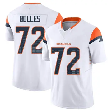 Youth Denver Broncos Garett Bolles White Limited Vapor F.U.S.E. Jersey By Nike