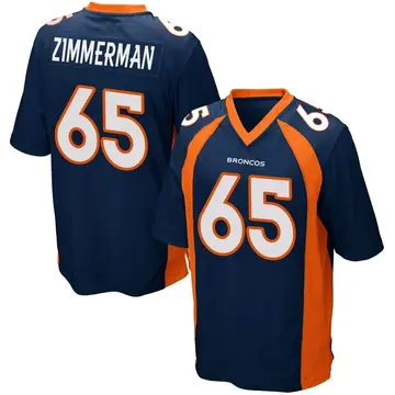 Youth Denver Broncos Gary Zimmerman Navy Blue Game Alternate Jersey By Nike