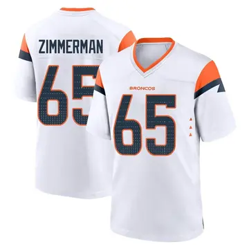 Youth Denver Broncos Gary Zimmerman White Game 2nd Jersey By Nike