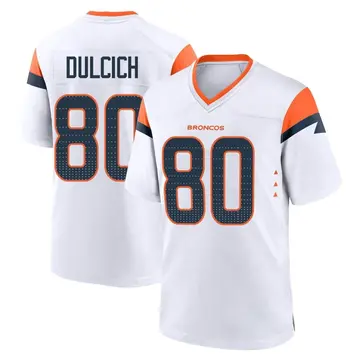 Youth Denver Broncos Greg Dulcich White Game 2nd Jersey By Nike