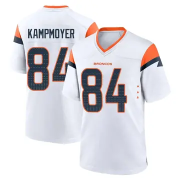 Youth Denver Broncos Hunter Kampmoyer White Game 2nd Jersey By Nike