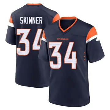 Youth Denver Broncos JL Skinner Navy Game Alternate Jersey By Nike