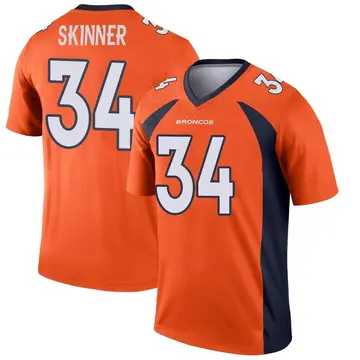 Youth Denver Broncos JL Skinner Orange Legend Jersey By Nike