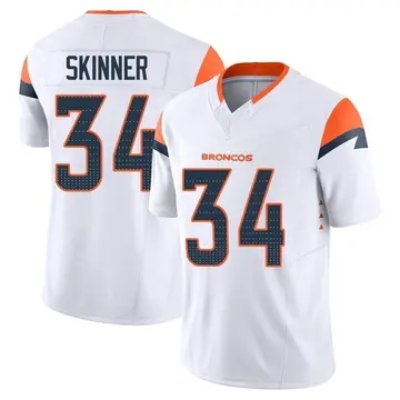 Youth Denver Broncos JL Skinner White Limited Vapor F.U.S.E. Jersey By Nike