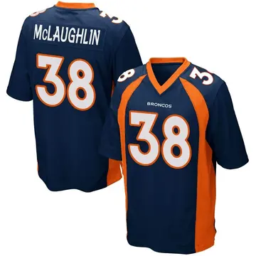 Youth Denver Broncos Jaleel McLaughlin Navy Blue Game Alternate Jersey By Nike