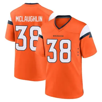 Youth Denver Broncos Jaleel McLaughlin Orange Game Jersey By Nike