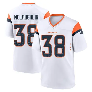 Youth Denver Broncos Jaleel McLaughlin White Game 2nd Jersey By Nike