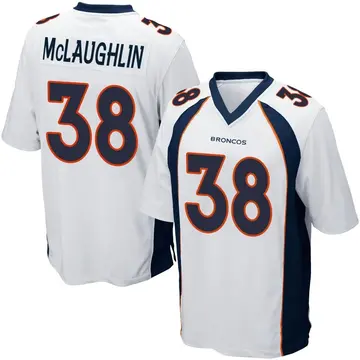 Youth Denver Broncos Jaleel McLaughlin White Game Jersey By Nike