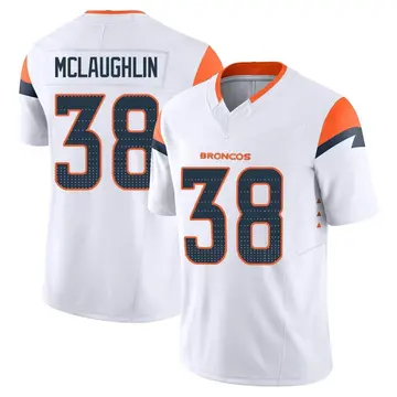 Youth Denver Broncos Jaleel McLaughlin White Limited Vapor F.U.S.E. Jersey By Nike