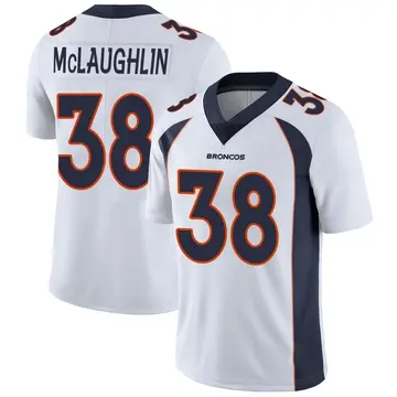 Youth Denver Broncos Jaleel McLaughlin White Limited Vapor Untouchable Jersey By Nike