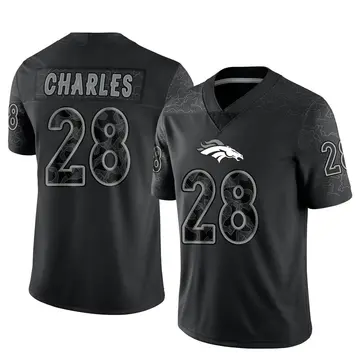 Youth Denver Broncos Jamaal Charles Black Limited Reflective Jersey By Nike