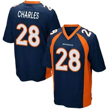 Youth Denver Broncos Jamaal Charles Navy Blue Game Alternate Jersey By Nike