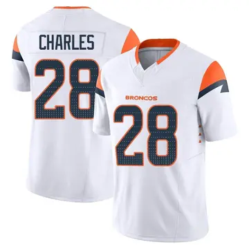 Youth Denver Broncos Jamaal Charles White Limited Vapor F.U.S.E. Jersey By Nike