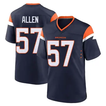 Youth Denver Broncos Jaylon Allen Navy Game Alternate Jersey By Nike