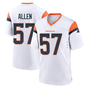 Youth Denver Broncos Jaylon Allen White Game 2nd Jersey By Nike