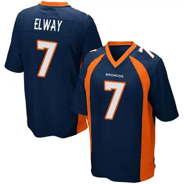 Youth Denver Broncos John Elway Navy Blue Game Alternate Jersey By Nike