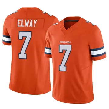 Youth Denver Broncos John Elway Orange Limited Vapor F.U.S.E. Jersey By Nike