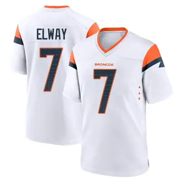 Youth Denver Broncos John Elway White Game 2nd Jersey By Nike