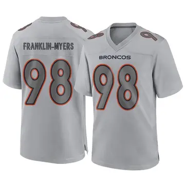 Youth Denver Broncos John Franklin-Myers Gray Game Atmosphere Fashion Jersey By Nike