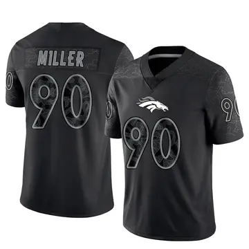 Youth Denver Broncos Jordan Miller Black Limited Reflective Jersey By Nike