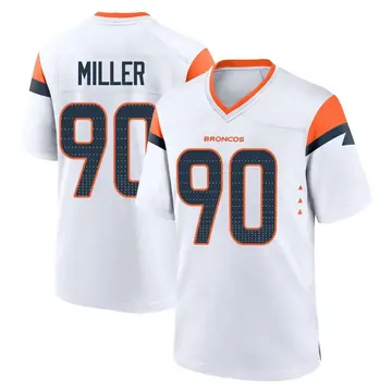 Youth Denver Broncos Jordan Miller White Game 2nd Jersey By Nike