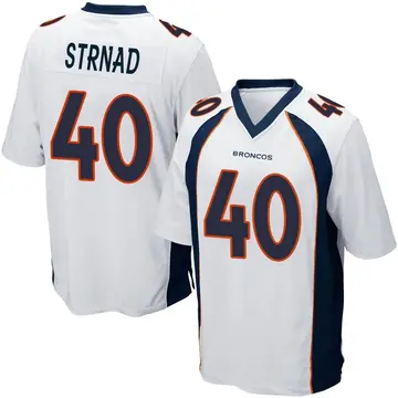 Youth Denver Broncos Justin Strnad White Game Jersey By Nike